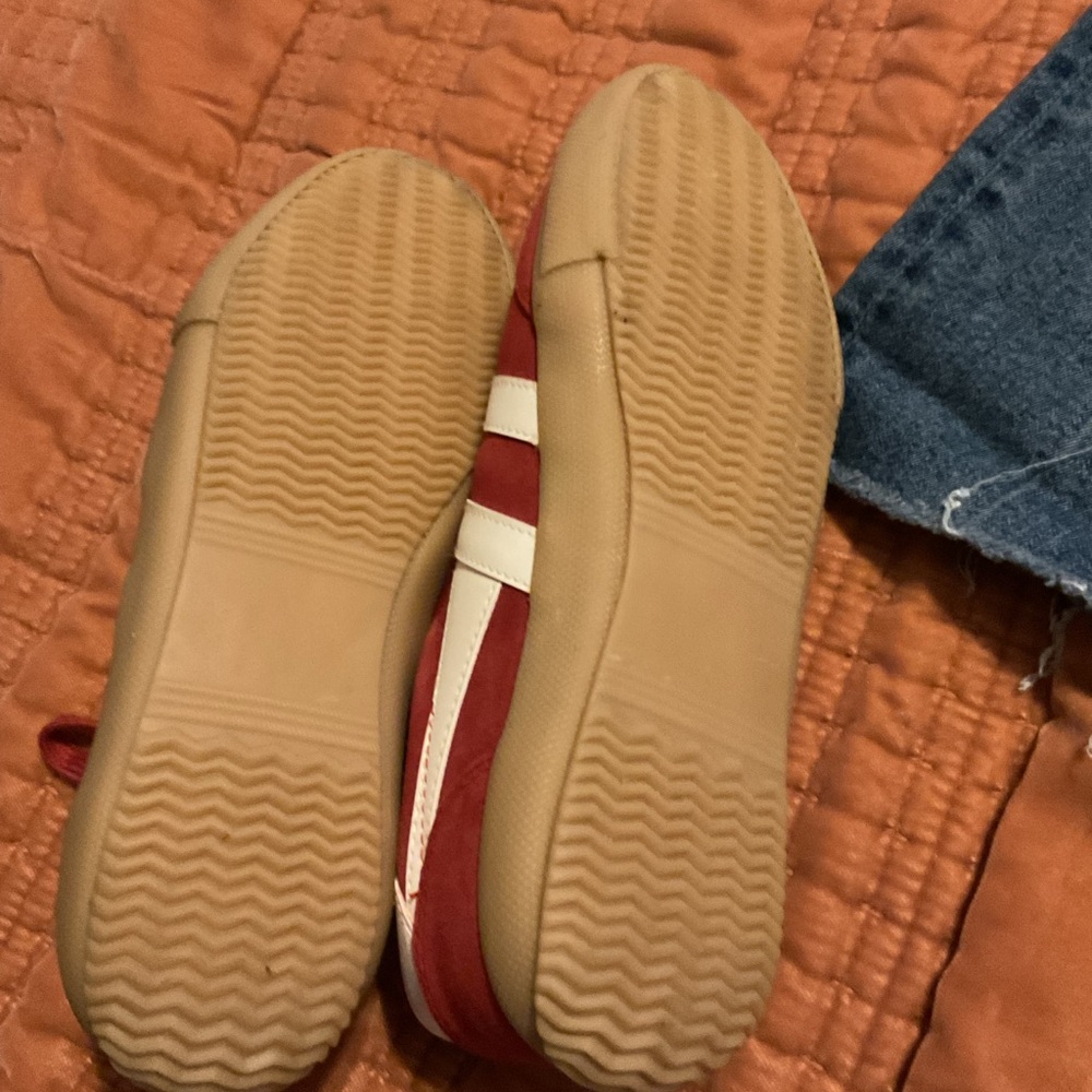 Gola Women's Red Sneakers with White Stripes